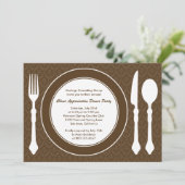 Slank tabletop Corporate Party Invitation - Brown Kaart (Staand voorkant)