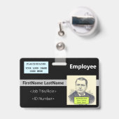 Slank, tijdelijk identiteitsbewijs badge (Back with Retractable)