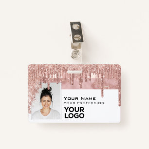 Slank Trendy Glam Employee Photo Code Naam Logo Badge