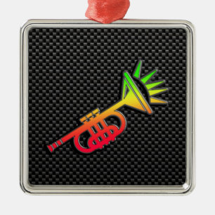 Slank Trumpet Metalen Ornament