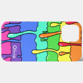 Slank uitstrijken van 90-seconden Retroregenboog Case-Mate iPhone Case (Achterkant (horizontaal))