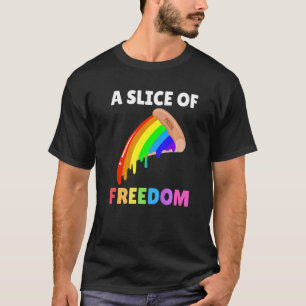Slank van de vrijheidsbeneming Gay Pride Pizza reg T-shirt