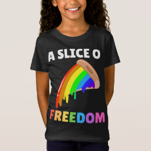 Slank van de vrijheidsbeneming Gay Pride Pizza reg T-shirt