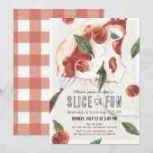 Slank van Fun Margherita Pizza Kinderen van Birthd Kaart (Voorkant / Achterkant)