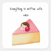 Slank Vierkante Sticker (Voorkant)