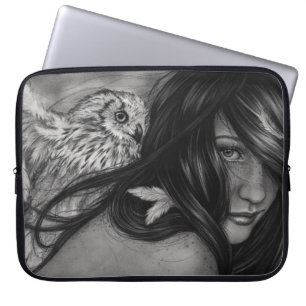Slank voor de nachtelijke meidenlaptop laptop sleeve