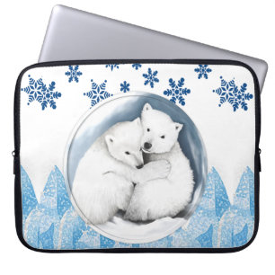 Slank voor Neopreen-kerstlaptop 15 inch. Polair Be Laptop Sleeve