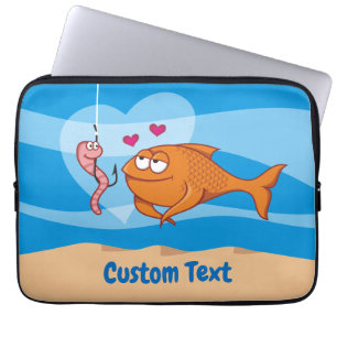Slank voor vissen en bait in Love Laptop Sleeve