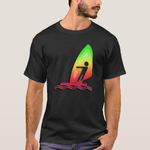 Slank windsurfen t-shirt