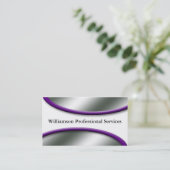 Slank zilver met Paarse Visitekaartjes (Staand voorkant)