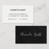 Slank zwart en wit visitekaartje (Voorkant / Achterkant)