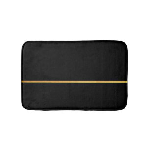 Slank zwart met Gold Stripe Badmat