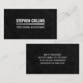 Slank zwart | Metaalsierstaaf Visitekaartje (Voorkant / Achterkant)