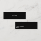 Slank zwart mini visitekaartje (Voorkant / Achterkant)