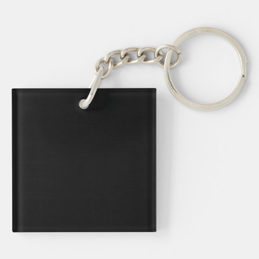 Slank zwart ontwerp met Gold Script Sleutelhanger (Achterkant)