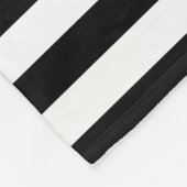 Slank zwart wit, bruisend strepes, monogramnaam fleece deken (Hoek)