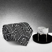 Slank zwart wit deco-films Mannen beeld Stropdas