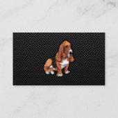 Slanke Basset Hound Visitekaartje (Achterkant)
