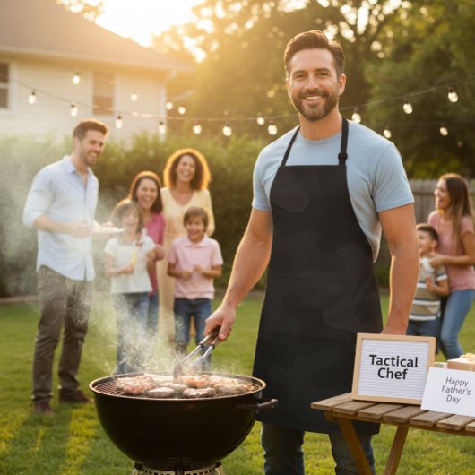 Slanke Camo Deep Black Donkere Houtskool Tonen Mod Schort