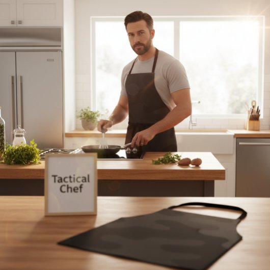 Slanke Camo Deep Black Donkere Houtskool Tonen Mod Schort