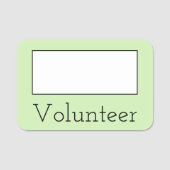 Slanke, eigentijdse "vrijwilliger" naamplaatje (Voorkant)