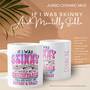 Slanke en mentaal stabiele Jumbo keramische mok