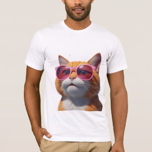 Slanke Feline 3D Zonnebril T-shirt