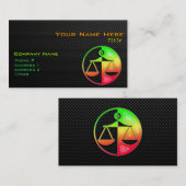 Slanke Justice Scales Visitekaartje (Voorkant / Achterkant)