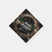 Slanke kerstglitter en ontwerp voor feestdagen servet (Hoek)