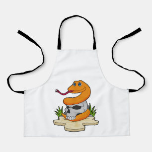 Slanke met schedel schort