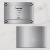 Slanke metalen groovy - visitekaartje (Voorkant / Achterkant)