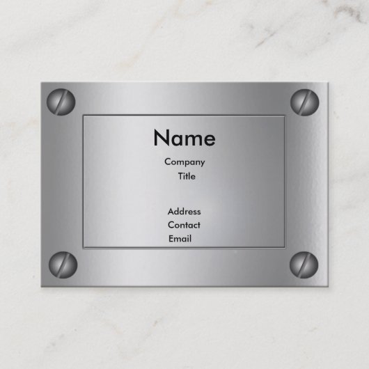 Slanke metalen groovy - visitekaartje (Voorkant)