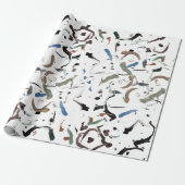 Slanke moderne Abstracte Giftwrap Cadeaupapier (Uitgerold)