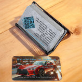 Slanke Moderne Auto Auto Detailing QR Code URL Visitekaartje