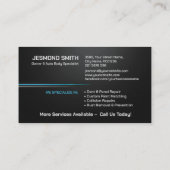 Slanke moderne auto carrosserie visitekaartje (Achterkant)