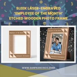 Slanke moderne lasergegraveerde werknemer van de m gegraveerde lijstjes