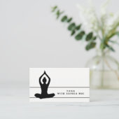 Slanke moderne yoga instructeur visitekaartje (Staand voorkant)