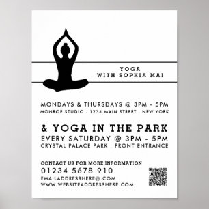 Slanke moderne yogaklasse Adverteren Poster