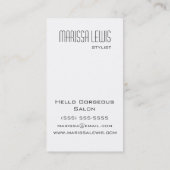 Slanke Retro Hair Stylist Visitekaartjes (Achterkant)