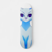 Slanke Siamese kat Skateboard (Voorkant)