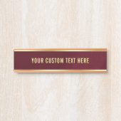 Slanke Sjabloon van uw aangepaste tekst hier Home Deurbordje (Voorkant)