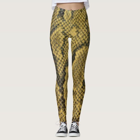 Slanke Skin Pattern Print Design Leggings (Voorkant)