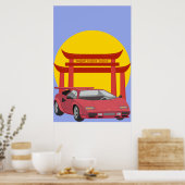 "Slanke sportwagen elegantie | 24x36 Poster | (Keuken)