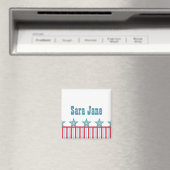 Slanke sterren en Stripes Magnet Magneet (Insitu (Vaatwasser))