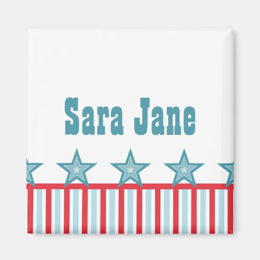 Slanke sterren en Stripes Magnet Magneet (Voorkant)