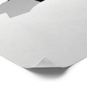 Slanke wolf silhouet huilende halve maan poster (Hoek)