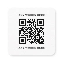 Slanke zwarte aangepaste QR-code met Logo
