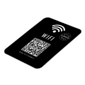 Slanke zwarte WiFi-magneet met Logo en eenvoudige  Magneet (Linkerzijde)