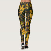 Slanzend gouden kerstdecoratie leggings (Achterkant)