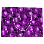 Slanzend Paars Baubles kerst Groot Cadeauzakje (Achterkant)